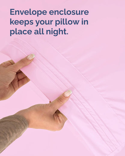 Standard Pillow Cases Set of 10 - Ultra Soft Hotel Quality Pillowcase Covers - Comfy, Cozy & Wrinkle Free - Shrink, Stain and Fade Resistant - Machine Washable Pillow Protectors - 10 Pcs Set - White - Colors A