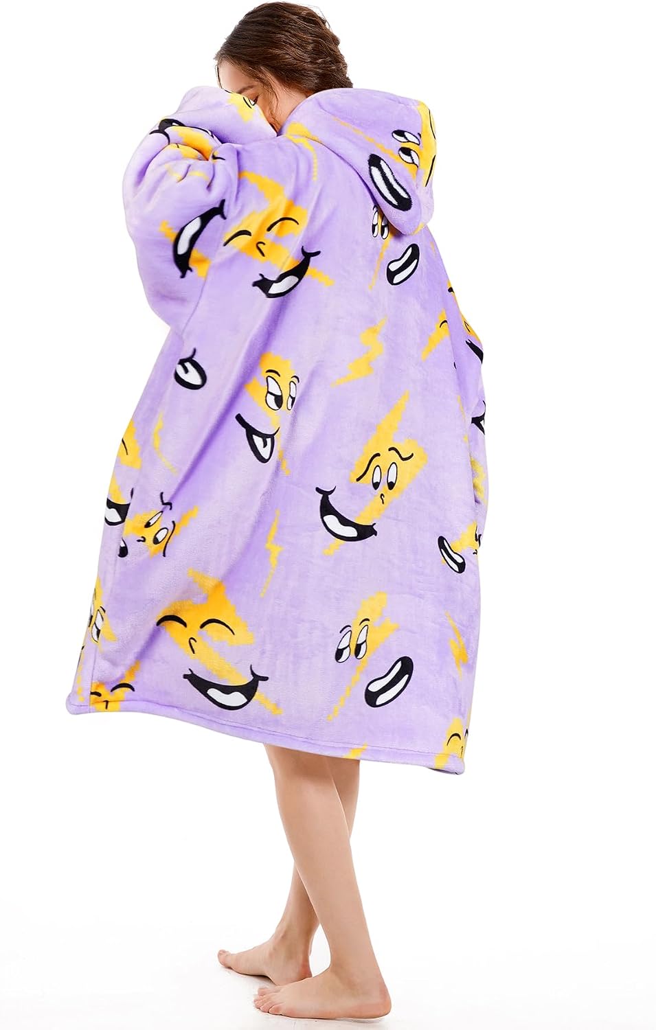 Narecte Cozy Oversized Blanket Hoodie Wearable Blanket Adults Soft Hooded Blanket Hoodie Birthday Gifts for Women Christmas - Colors A