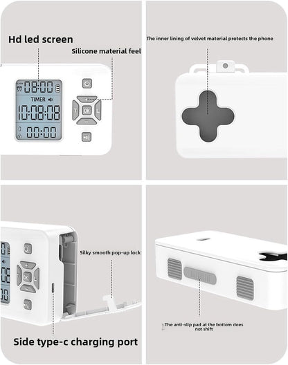 Fabater Phone Lock Box with Timer, Portable Self Discipline Phone Box,