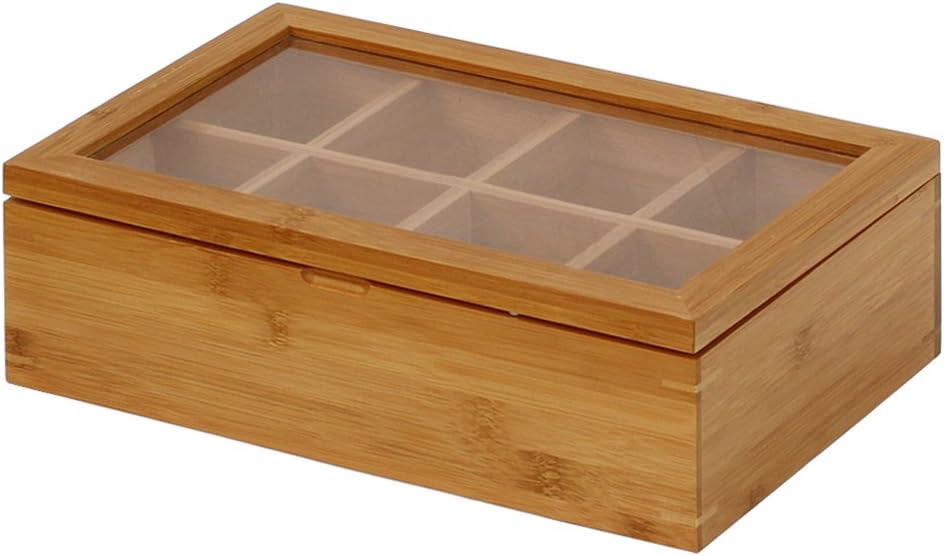 Oceanstar - TB1323 Bamboo Tea Box, 12 Inch, Natural