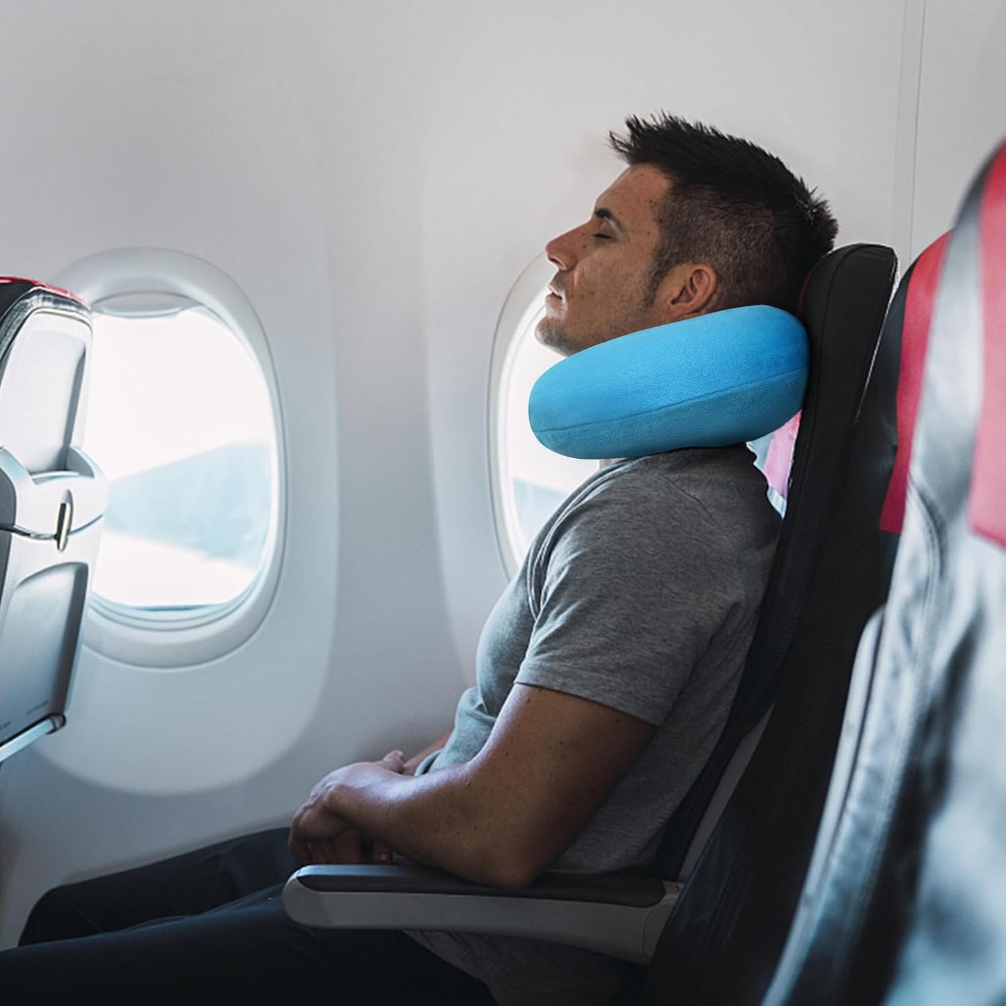 Neck Pillows for Sleeping Travel Pink Travel Pillow Comfortable U Shape Memory Foam Pillows Neck and Head Support Portable Travel Neck Pillow Suitable for Planes, Trains, Self-Driving Cars