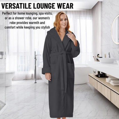 KAHAF COLLECTION Cotton Terry Robes for Women and Men, Terry Shawl Collar Bathrobe, ONE SIZE - UNISEX Men & Women Spa Robe