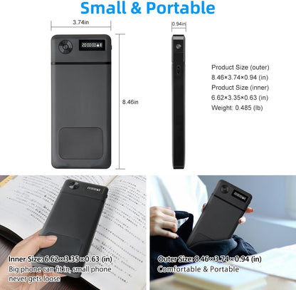 Phone Lock Box with Timer,Phone Lock Box,90 Days of Continuous Use,Quiet Mode,2 Charging Ports,Excessive Games,Mobile Phone Addiction