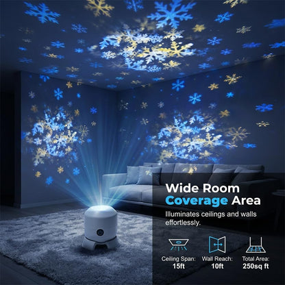 2026 Upgrade Dynamic Rotating LED Projector Light, USB Rechargeable LED Light Projector, 3D Wave Light Effect & Adjustable Brightness, (Ocean)