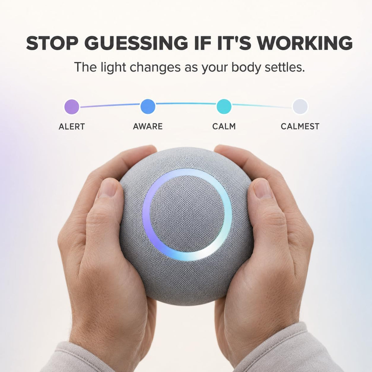 Reflect Orb: Smart Tracker for Stress Relief & Mental Health. Biofeedback Device to Enhance Focus, Reduce Anxiety, Support ADHD, Master Meditation & Mindfullness, Emotional Regulation Self-Care Gift