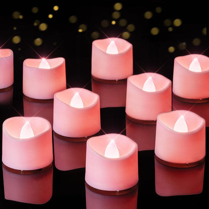 Homemory 24-Pack Flameless LED Tea Lights Candles Battery Operated, 200+Hour Fake Electric Candles TeaLights for Votive, Aniversary, Wedding Centerpiece Table Decor, Funeral, Halloween, Christmas
