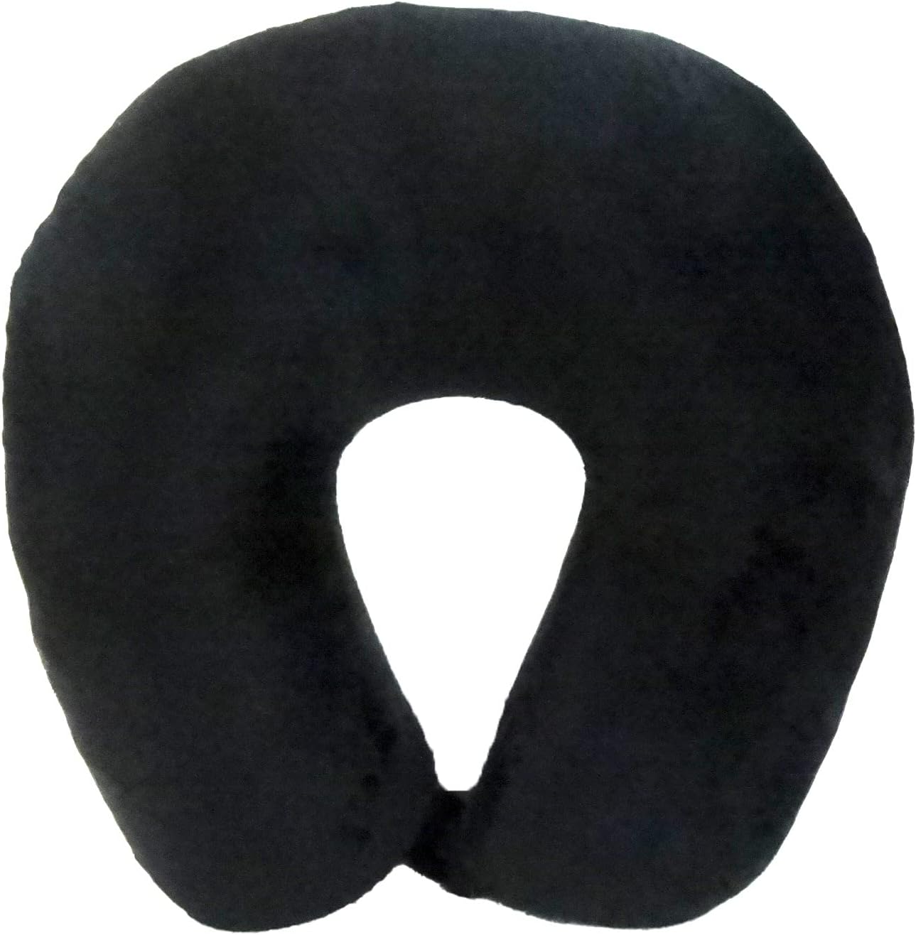 Wolf Essentials Adult Fleece Travel Neck Pillow for Airplane, Charcoal