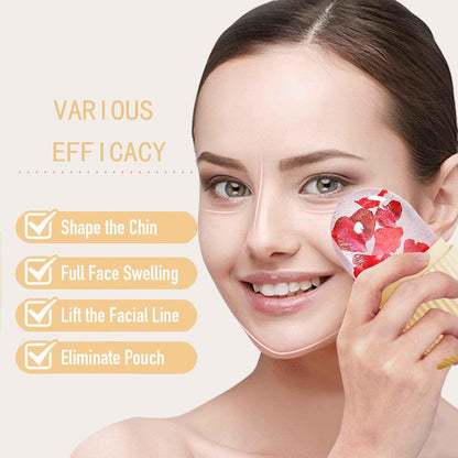 XHJRI Ice Cube Roller Massager for Face, Eyes and Neck Naturally Conditioning and Skin Care,De-Puff Eye Bags,Reduce Migraine Pain,Reusable Massage Silicone Ice Mold (Pink)