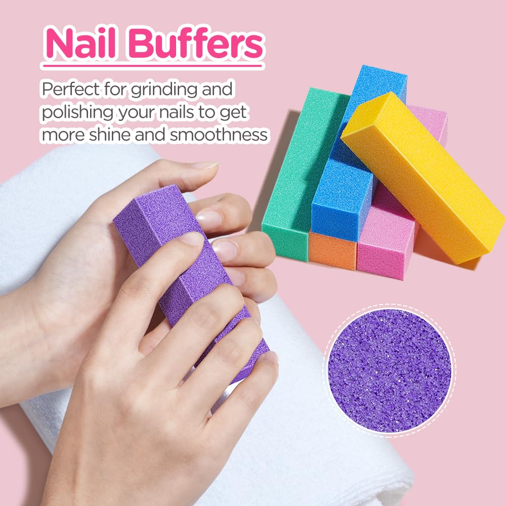 TsMADDTs Nail Files and Buffers, Professional Manicure Tools for Nail Care | Durable Emery, For Natural Or Acrylic Nails, Shaping and Polishing, Salon-Quality, DIY or Pro, 12PCS 100/180 Grit Nail Files