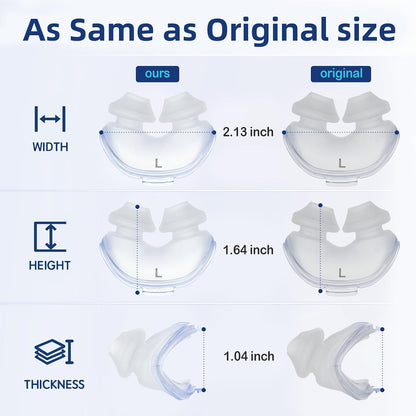 Replacement Nasal Pillow Cushion for ResMed AirFit P10, Compatible with Original Airfit P10 Frame, Reliable Seal & Soft Replacement Silicone CPAP Mask Cushion, 2-Pack, Large