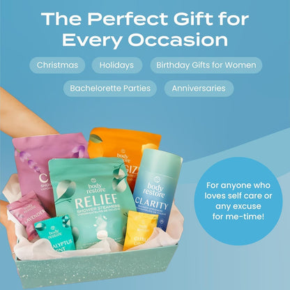 Body Restore Shower Steamers Aromatherapy 6 Pack – Fathers Day Gift for Dad, Birthday Gifts for Women & Men, Spa Stress Relief & Relaxation Self Care Gifts – Premium Clarity Essential Oil Tablets