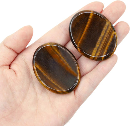 Worry Stone Crystals and Healing Stones Anxiety Fidgets Natural Meditation Accessories 7 Chakra Thumb Sensory Mental Health Depression Stress Anxiety Relief Items Mother's Day Gifts for Women