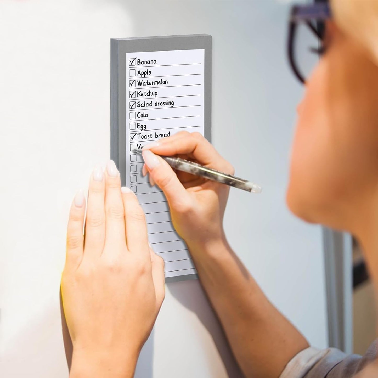 6 Pack Magnetic Notepads, Notepads Grocery List Magnet Pad for Fridge,Full Magnet Back Design Notepad for Grocery Lists, Shopping Lists, to-Do Lists(240 Sheets)