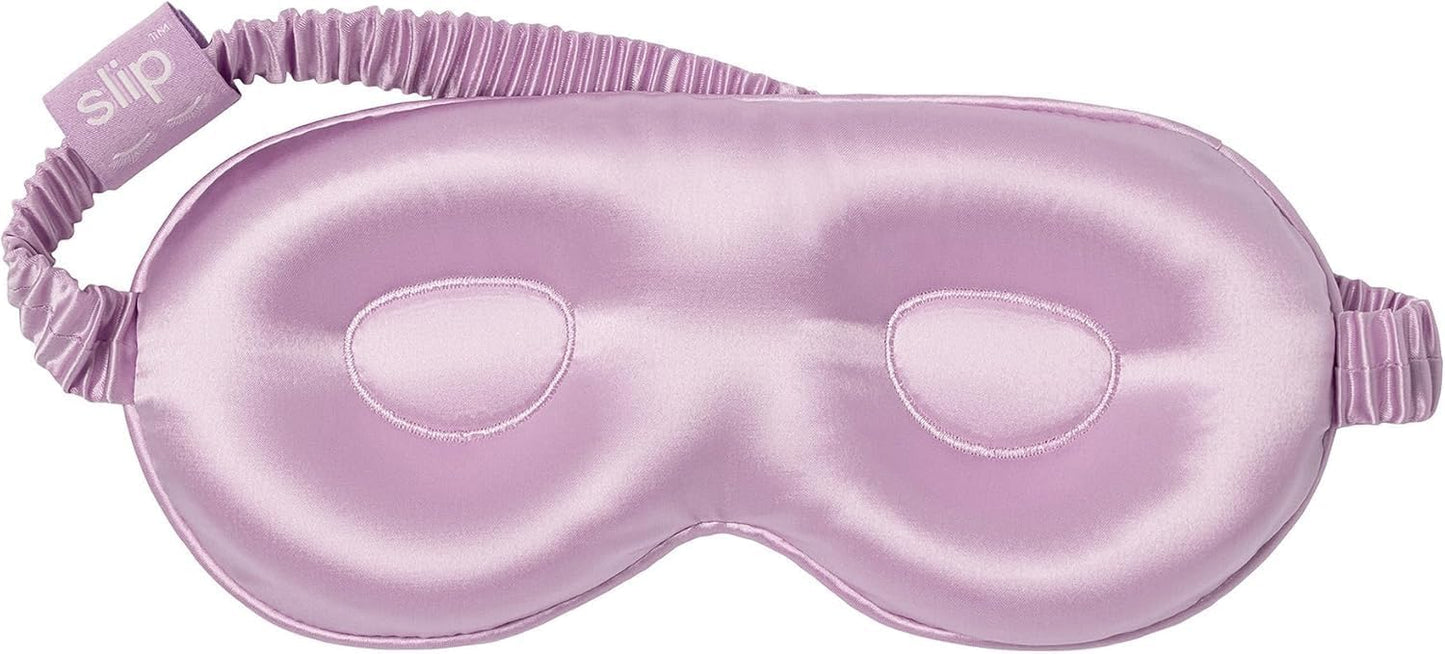 slip Contour Sleep Mask | 100% Pure Mulberry Silk, Ultra Soft | Contoured Design, Prevents Eye Pressure | Adjustable Strap, Ideal for Travel - Black