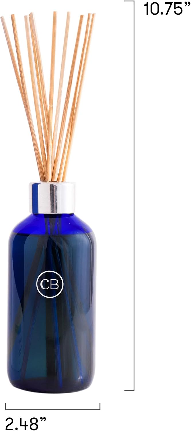 Capri Blue Volcano Reed Diffuser Set, Includes Reeds, Fragrance Oil, and Glass Bottle for Home Décor, Room Fresheners, White (8 Fl Oz)