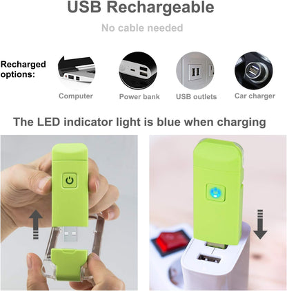 HONWELL Rechargeable Book Light, Clip On LED Reading Lights for Kids Reading in Bed, 3 Brightness Levels Dimmable Bookmark Light for Eye-Protection, Portable Reading Lamp for Bookworms, Travel(Orange)