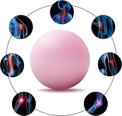 WOVTE Massage Lacrosse Ball for Sore Muscles, Shoulders, Neck, Back, Foot, Body, Deep Tissue, Trigger Point, Muscle Knots, Yoga and Myofascial Release (Blue)
