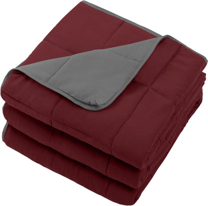 Weighted Lap Blanket for Adults 5lbs, 24"x29" Cooling Heavy Throw Blanket, Portable Travel Weighted Blankets, Soft Small Blankets Gift for Sleeping, Navy Blue