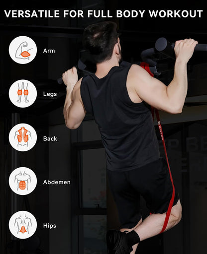 SUNPOW Pull Up Assistance Bands, Set of 5 Heavy Duty Resistance Bands for Men & Women, Natural Latex Exercise Bands for Pull-Up Progression, Home Workout, Strength Training, Mobility & Stretching