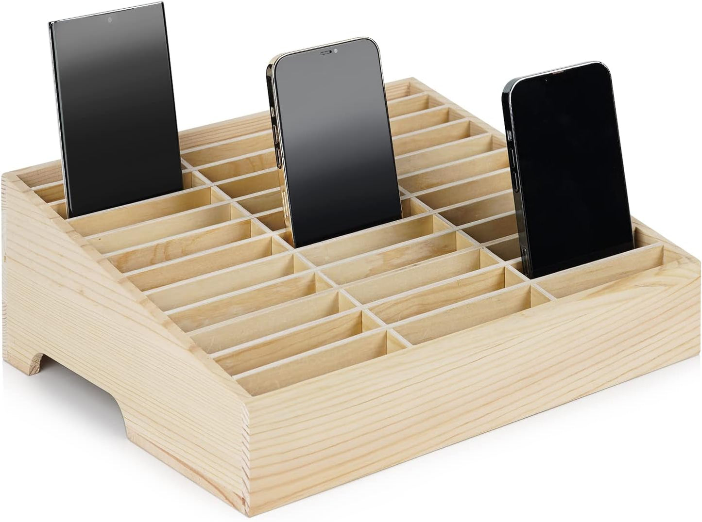 36 Slots Cell Phone Holder Classroom, Wooden Phone Lock Box