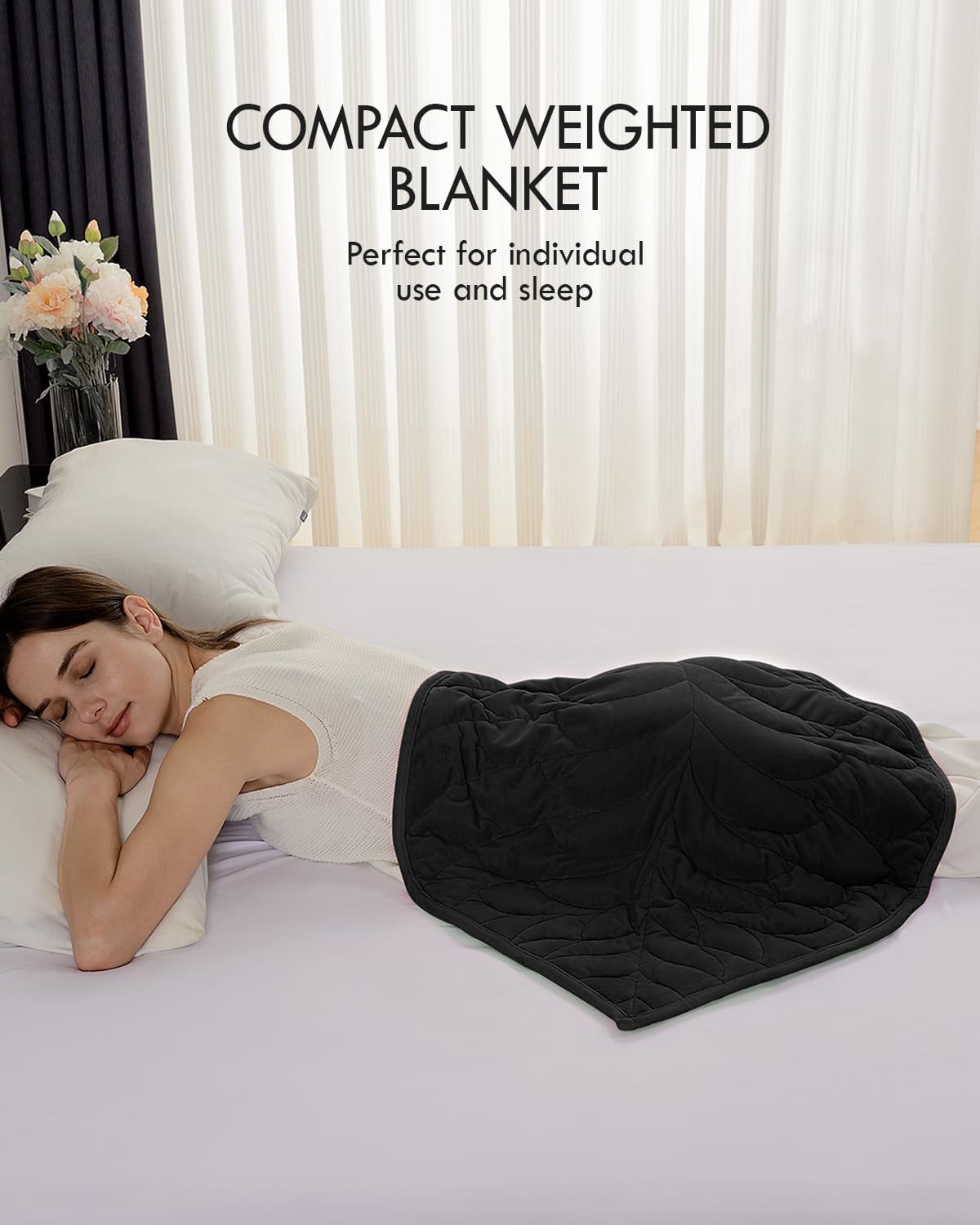 Kaisa Weighted Lap Blanket 7 lbs 41" x 53", Cozy Luxury Crystal Velvet Small Weighted Blanket for Adults, Portable Travel Weighted Blanket for Relaxation, All-Season Blanket, Machine Washable, Green