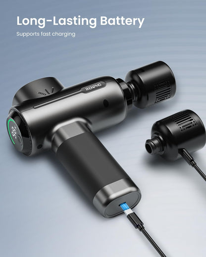 RENPHO Active+ Massage Gun, App-Controlled Guided Courses, Bluetooth
