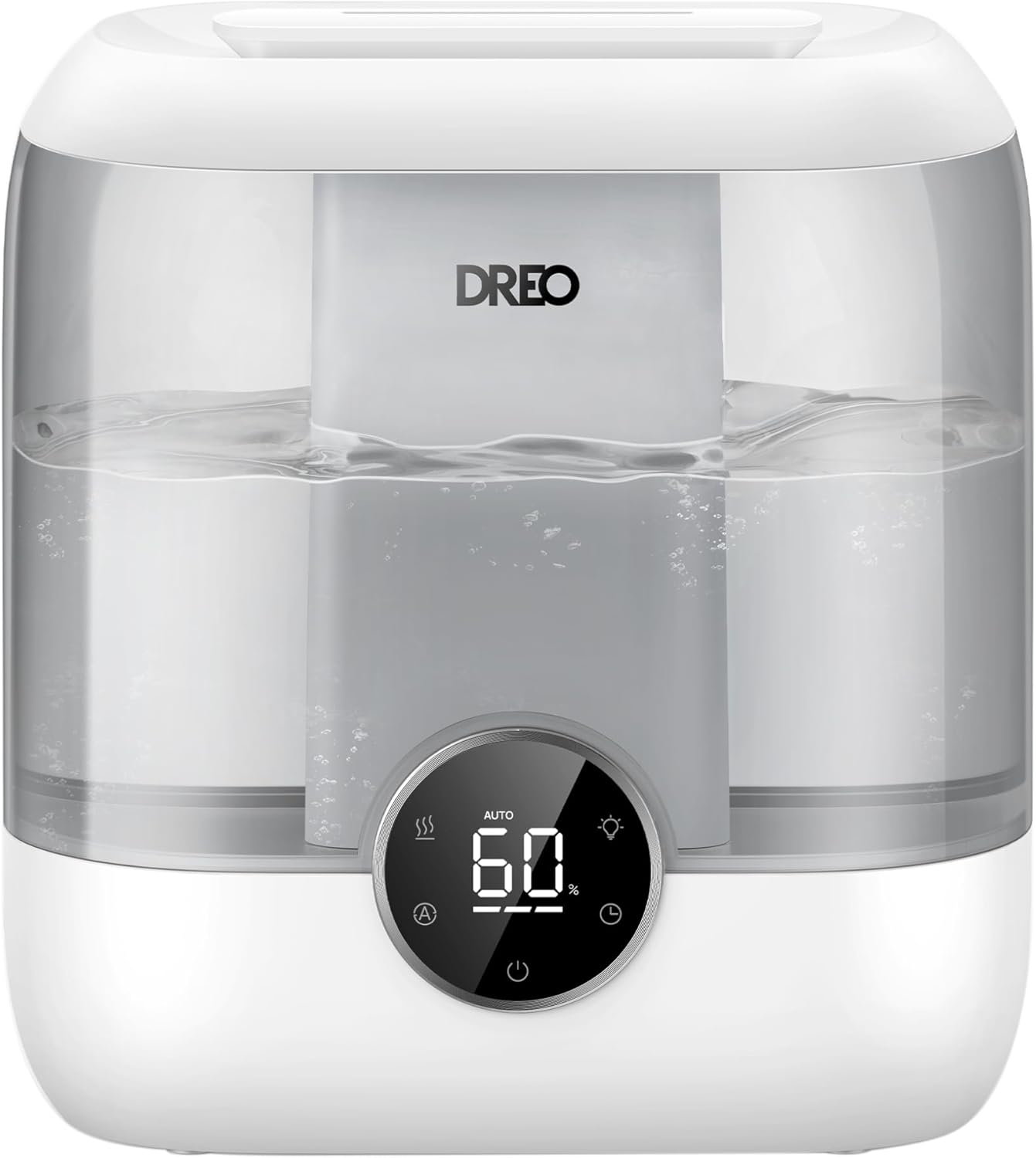 DREO 6L Humidifiers for Bedroom, 60H Runtime, 28 dB Quiet, HM524 | Precise Humidity Control, Easy to Refill & Clean, Nightlight, Cool Mist Humidifiers for Large Rooms, Baby Nurseries & Plants