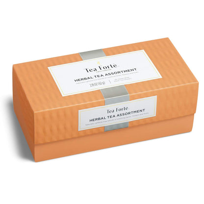 Tea Forte Premium Presentation Box Gift Set Sampler, 20 Count, Assorted Blends Individually Wrapped Handcrafted Pyramid Infuser Bags, Frank Lloyd Wright