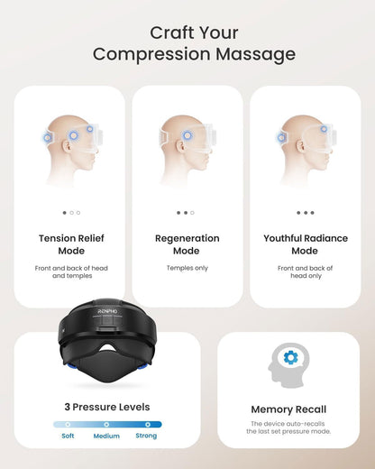 RENPHO Eyeris Masc Head and Eye Massager, FSA Eligible HSA, Head Massager for Forehead, Occiput and Temple, Heated Mask Massager for Scalp Relaxation and Stress Relief