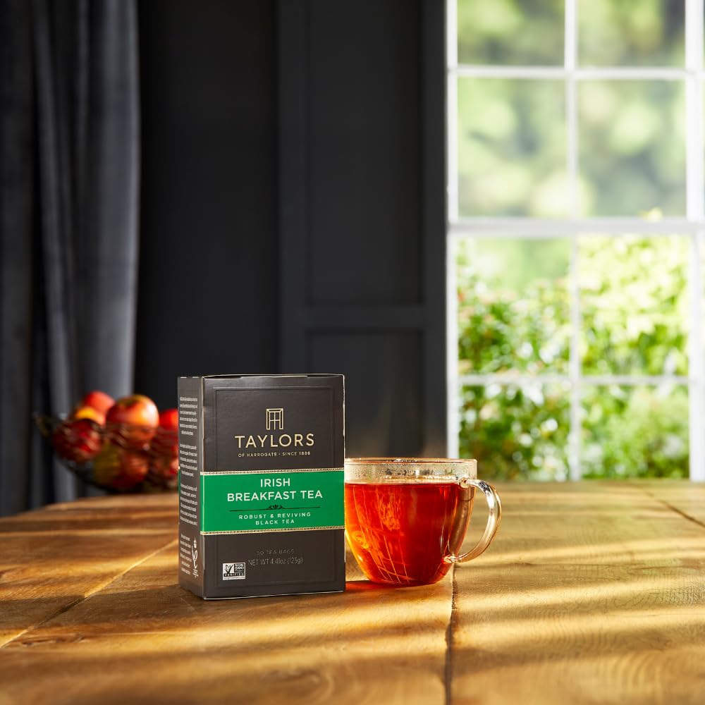 Taylors of Harrogate Irish Breakfast Black Tea Bags, 50ct (Pack of 1)