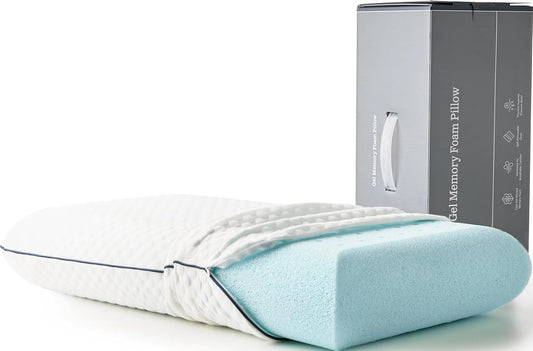 Weekender Cooling Gel Memory Foam Pillow for Sleeping – King Size, Ventilated Cooling Pillow for Side & Back Sleepers, Neck & Shoulder Support, Medium Firm, Washable Cover