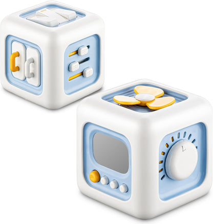 SOCBTNSO Busy Cube Toy for 1 Year Old Boy, Montessori Toys for 1+ Year Old, Travel Toys for Toddlers 1-3, Learning Fine Motor Skills| 1st Birthday Gifts 6 9 12 Months Baby