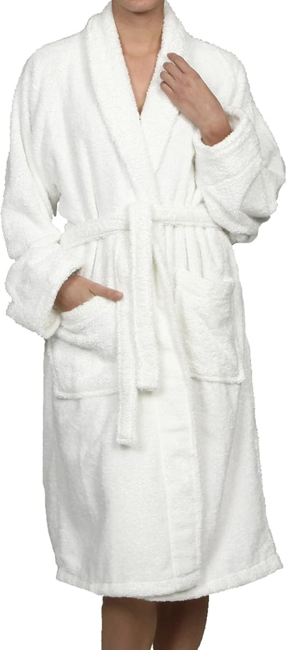 Cotton Unisex Terry Robe, Soft And Absorbent Robes For Men And Women, Bathroom Accessories