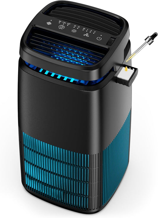 POMORON Air Purifiers for Home with Negative Ion and UV, MJ002H, Black