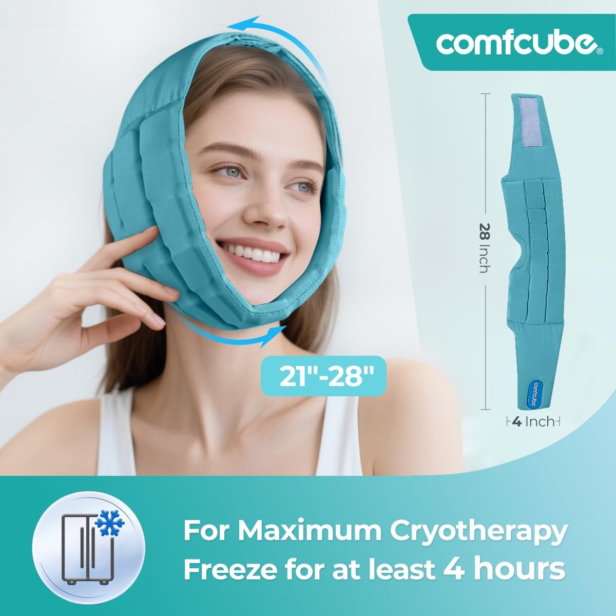 Ice Pack for Knee Pain Relief, 2 Hours Long Lasting Cold Pack for Knee Injuries, Cold Therapy Flexible Ice Pack Wrap for Knee Replacement Surgery, Swelling, ACL, Meniscus Tear