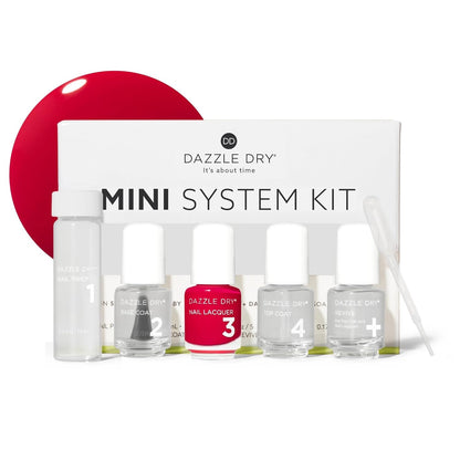 Dazzle Dry Mini Kit 4 Step System - Prima Ballerina, a sheer and milky delicate pink that makes a beautiful French base. (5 Piece Kit / 5 Manicures)