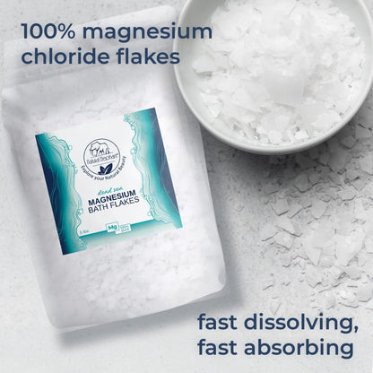 Natural Elephant Dead Sea Magnesium Bath Flakes | 10 lb (Pack of 2 5lb Bags) | Pure Magnesium Chloride Soak for Body and Foot | Ideal for a Soothing Bath Experience | Alternative to Epsom Salt