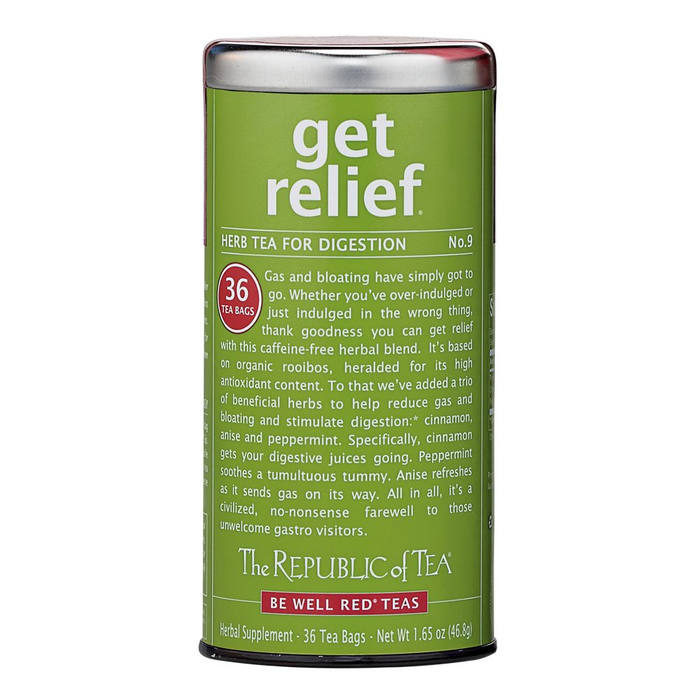 The Republic of Tea Be Well Get Relief No. 9 Herbal Tea, 36 Count