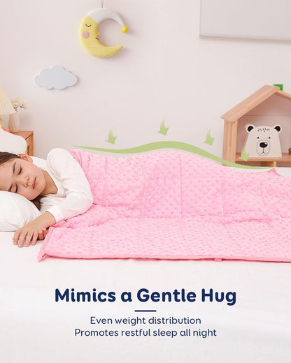 Kivik 2 lbs Weighted Lap Pad, Ultra Soft Minky Dotted Heavy Blankets Throw for Better Study Relaxing & Sleeping, Machine Washable, 20 x 30 Inches, Purple