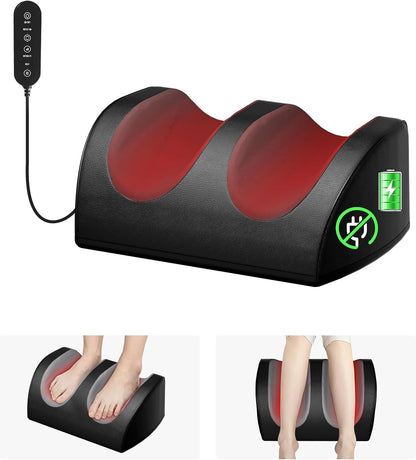 LINGTENG Shiatsu Foot Massager with Heat, FSA Eligible HSA Foot Massager for Foot Massage and Calf Massage, Foot and Calf Massager with Roller, Gifts for Mom & Dad, Fathers & Mothers Day Gifts
