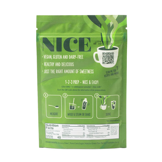 Two Leaves and a Bud Nice Matcha Latte Blend, 2 Resealable Bags, 224g