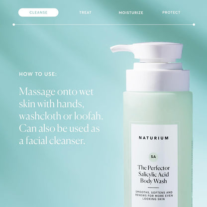 Naturium The Smoother Glycolic Acid Exfoliating Body Wash, Soft & Smoothing Cleanser, 16.9 oz