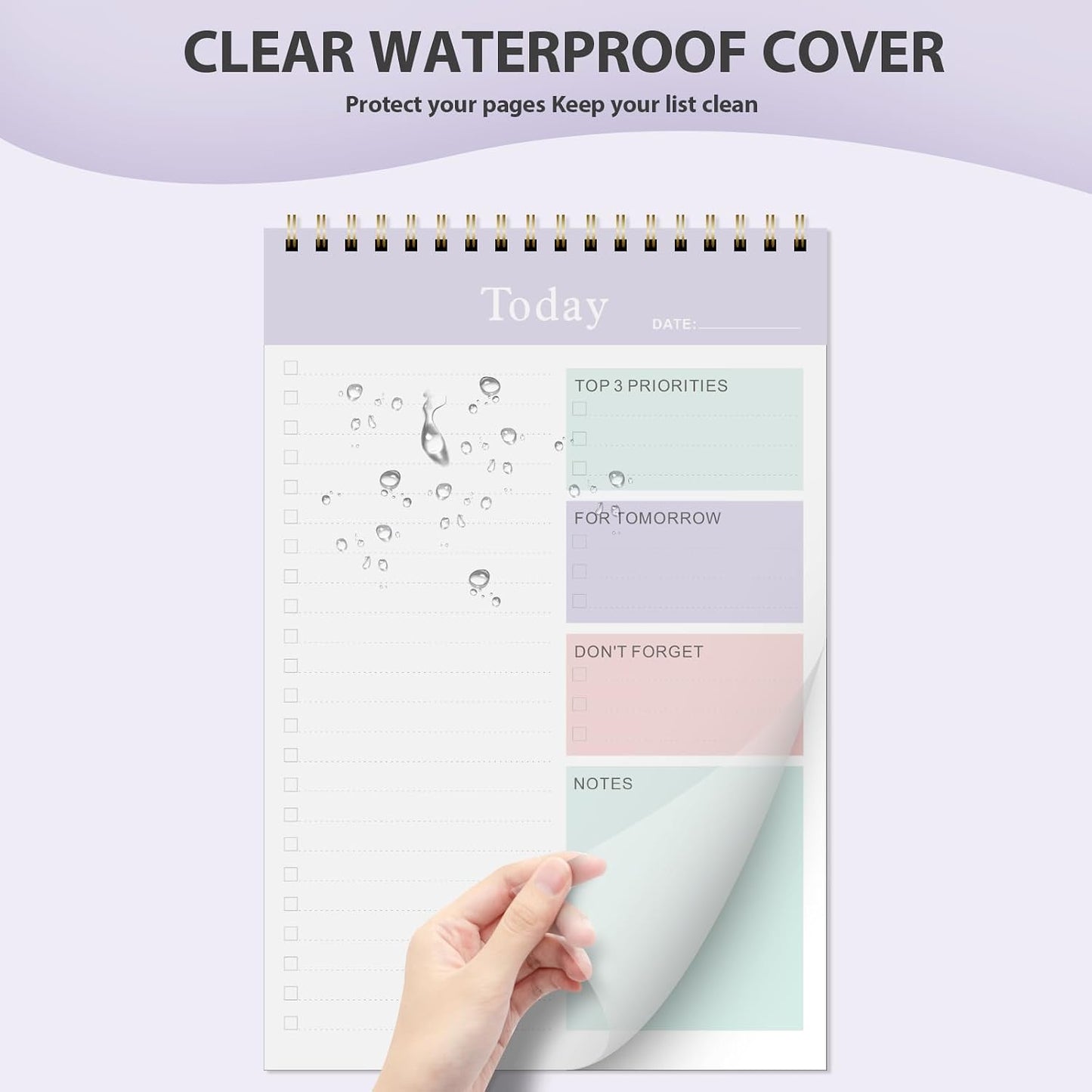 Weekly To Do List Notepad, Undated Planner with 52 Sheets (8.5''x11'') | Desk Accessories and Supplies, Women & Man, Home School & Work