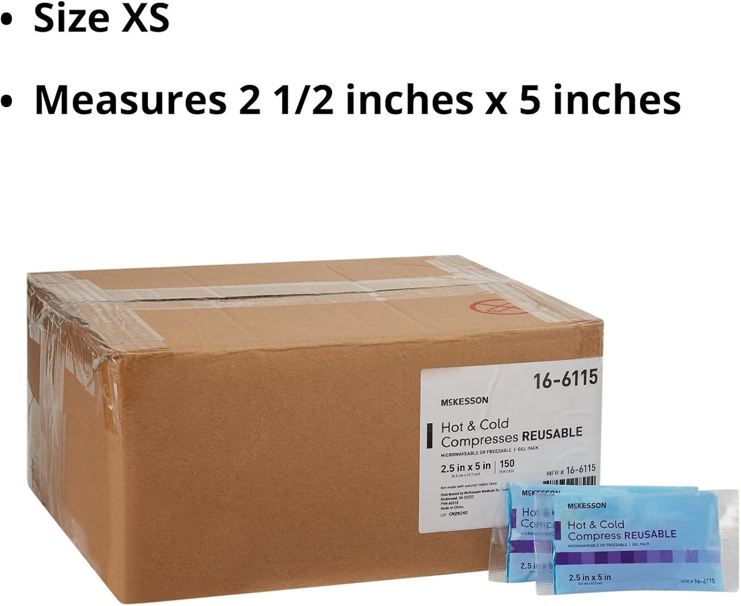 McKesson Cold and Hot Compress Reusable [24 Pack] Gel Ice Hot Packs for Injuries, 6.75 in x 10.5 in