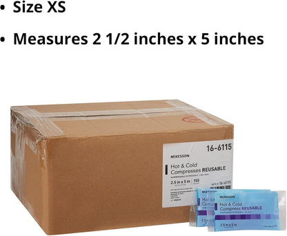 McKesson Cold and Hot Compress Reusable [24 Pack] Gel Ice Hot Packs for Injuries, 6.75 in x 10.5 in