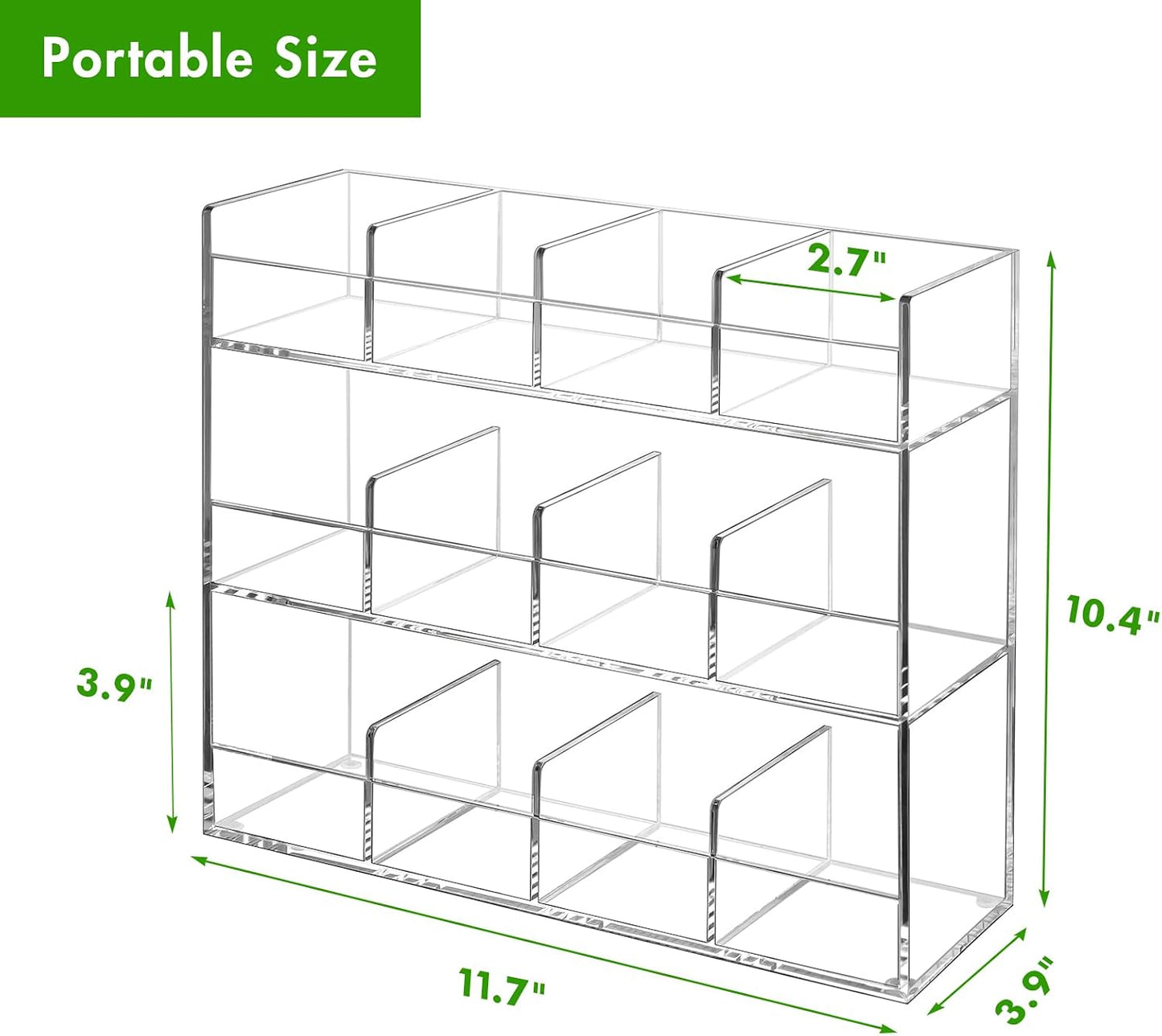 BEYGORM Acrylic Tea Bag Organizer for 216 Tea Packets