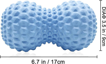 KITWILD Peanut Massage Ball, Double Lacrosse Massage Roller Ball for Deep Tissue Muscle Massage, Physical Therapy, Myofascial Release, Muscle Knots, and Yoga Therapy