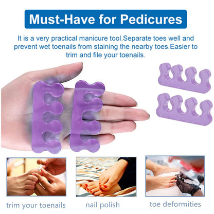 Pedicure Toe Separators for Bunion & Nail Polish Orthopedic Gel Toenail Dividers, Soft Gel Pedicure Kit Suitable for Salon Supplies, Beauty Tools for Toenail Separation