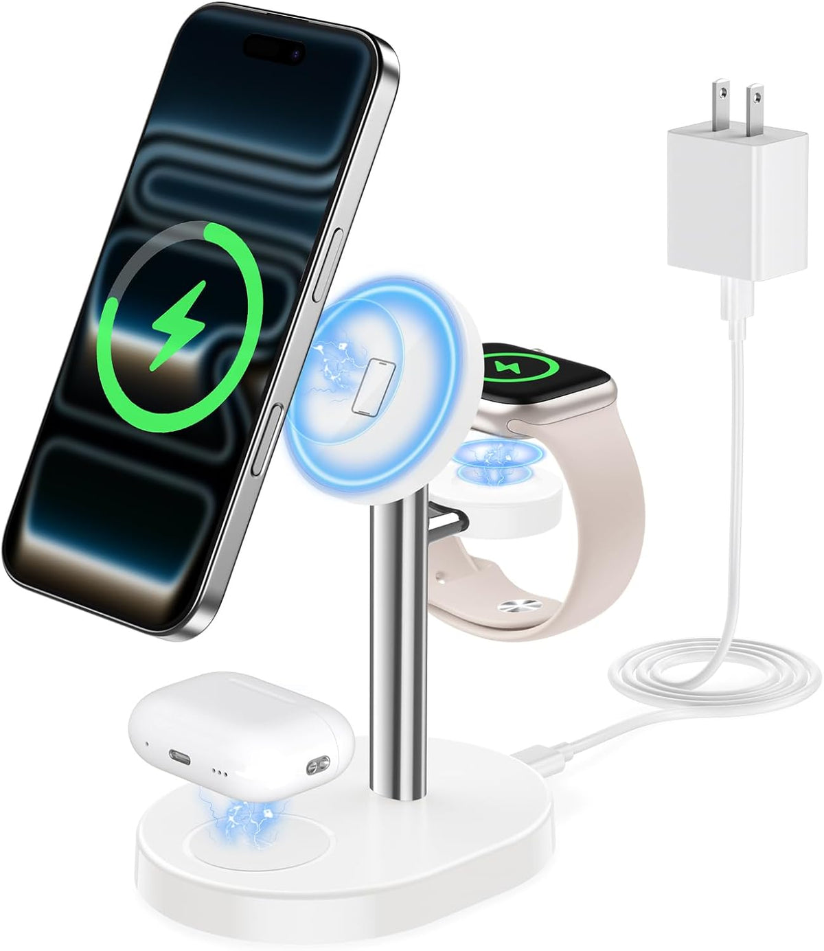 Mag-Safe Charger 3 in 1 Charging Station for iPhone Apple Watch AirPods