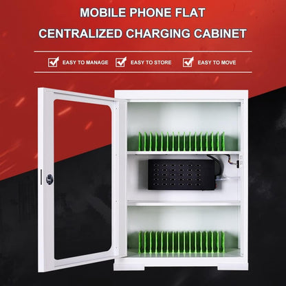 50 Slot Cellphone Charging Station Mobile Charging Cart for Office Classroom & Conference Rooms Secure Locker for Phones White Color Ideal for Group Events(White 40)
